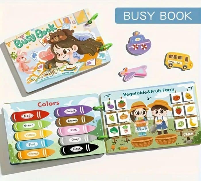 Montessori Learning Busy Book for Kids