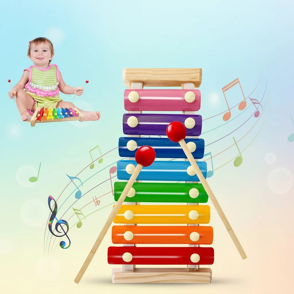 8-Note Wooden Xylophone – Musical Learning Toy for Kids