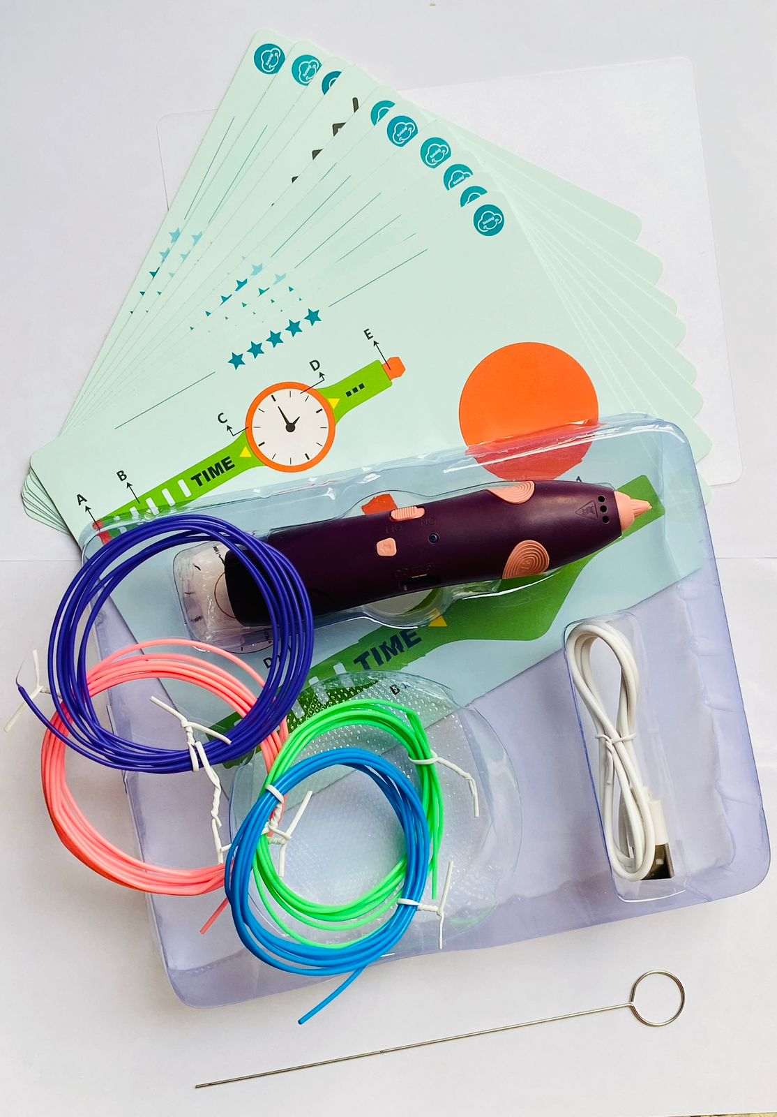 3D Pen for 3D Printing Drawing Pen USB 3D pen plus with safe filament Creative Learning for Children Kids as Toys DIY Arts & Crafts Boy Girls Perfect Gift