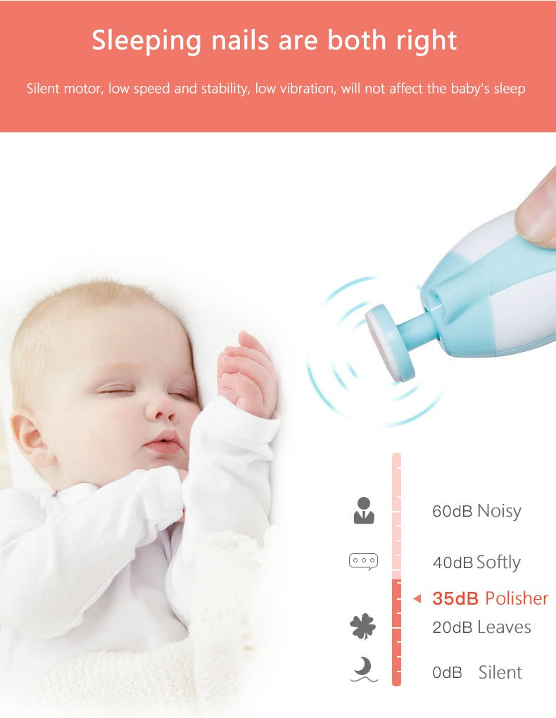 Electric Nail Clipper - Baby Nail Trimmer Clipper Set (random color)