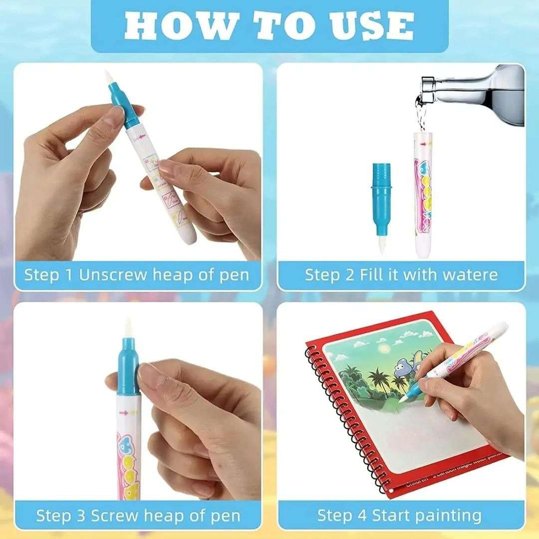 Magic Water Drawing Coloring Book