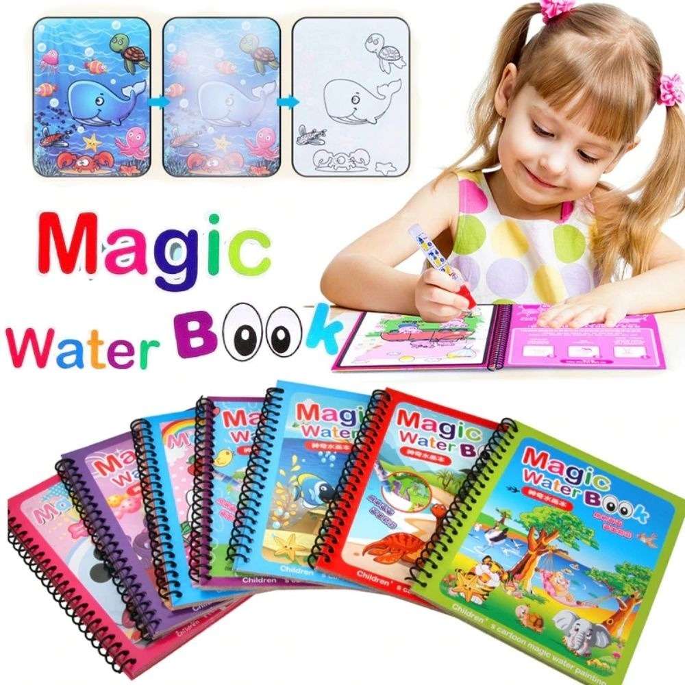 Magic Water Drawing Coloring Book