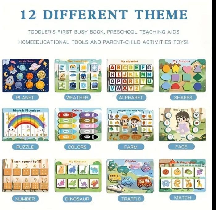 Montessori Learning Busy Book for Kids
