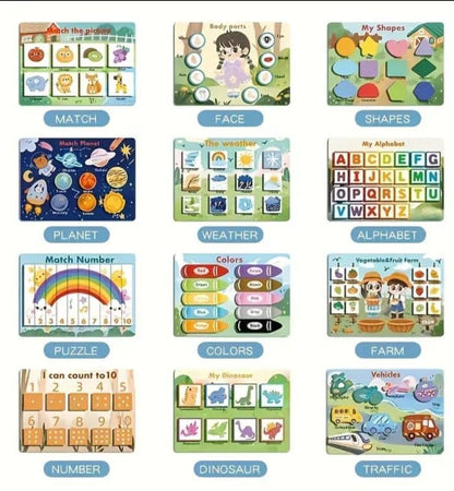 Montessori Learning Busy Book for Kids