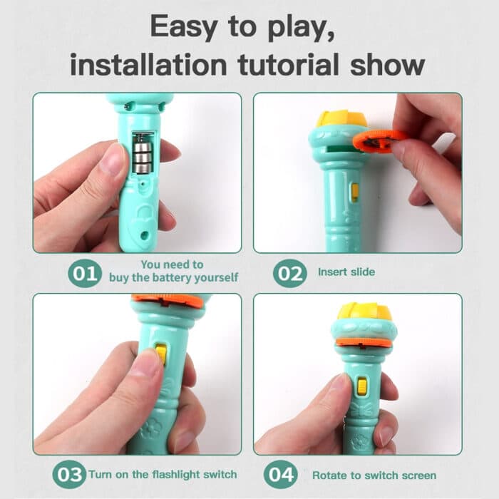 Projection Flashlight for Kids (3 Discs)