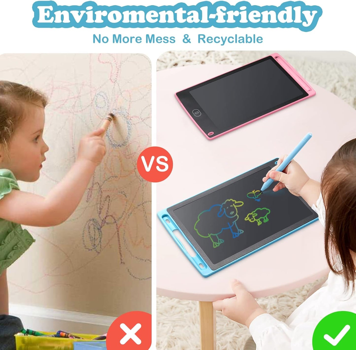 LCD Multicolor Screen Writing Tablet Erasable Writing Board