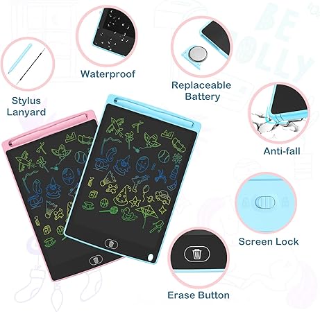 LCD Multicolor Screen Writing Tablet Erasable Writing Board