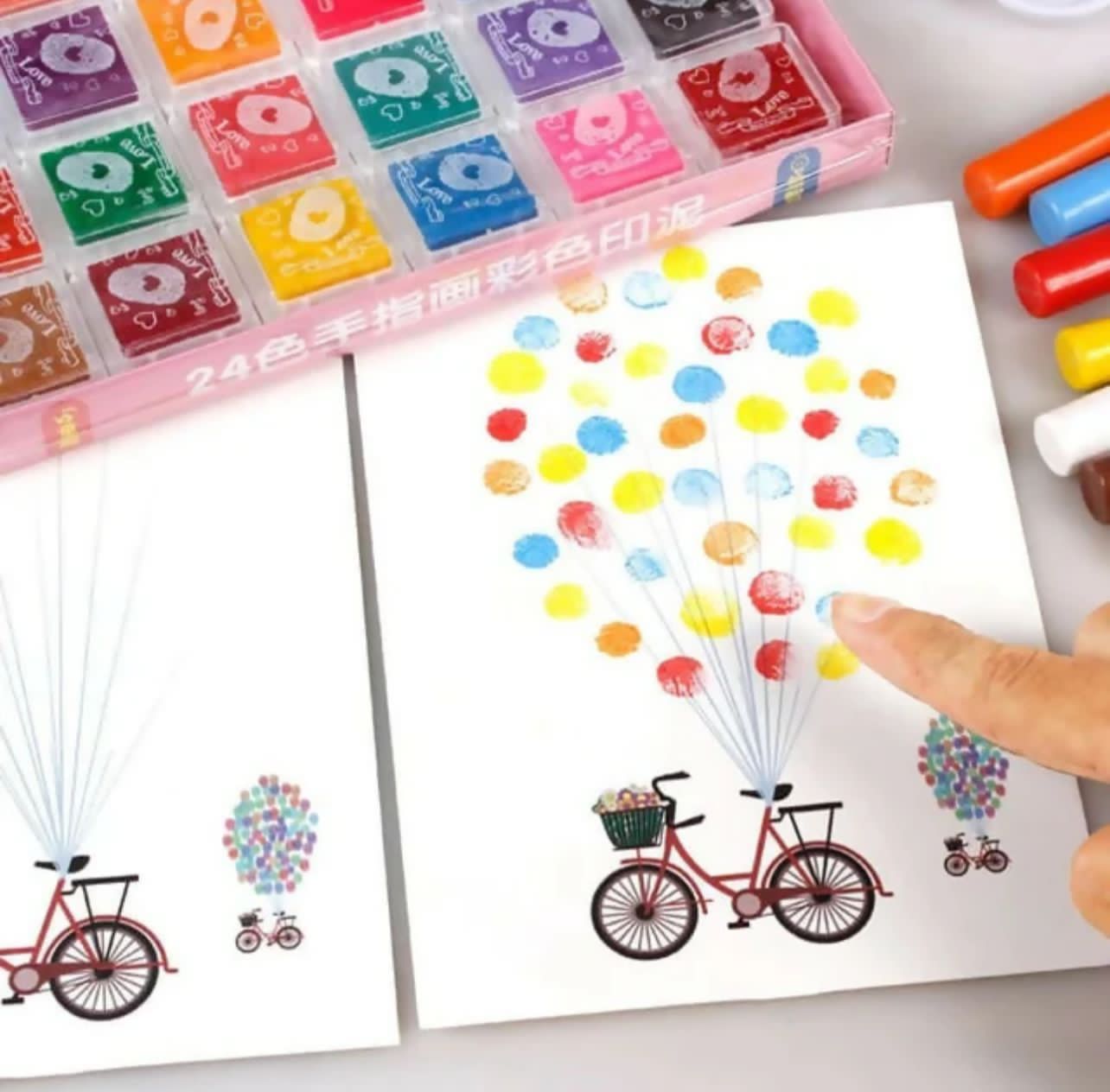 Kids Finger Painting Doodle Coloring Book