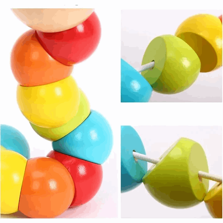 Flexible Wooden Caterpillar Twist Toy for Kids (2025-55)