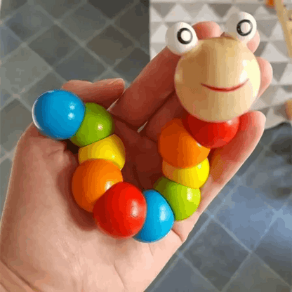 Flexible Wooden Caterpillar Twist Toy for Kids (2025-55)