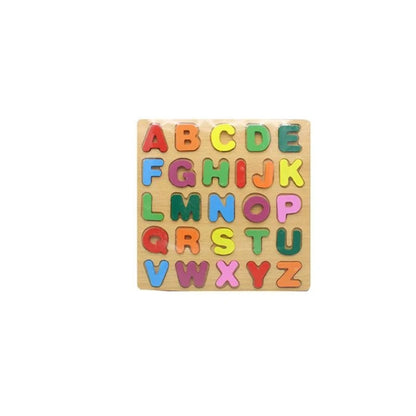 3D Wooden Alphabet, Number &amp; Shapes Puzzle Board