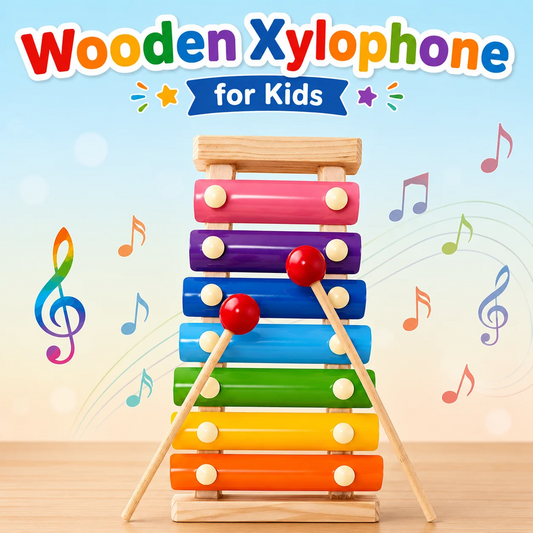 8-Note Wooden Xylophone – Musical Learning Toy for Kids
