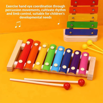 8-Note Wooden Xylophone – Musical Learning Toy for Kids