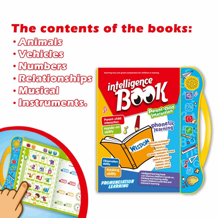 Preschool Learning Book ,Alphabets, Numbers, Animals & Music & Touch Features,