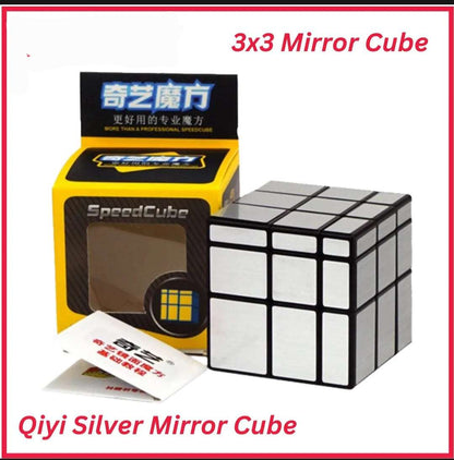 Original Qiyi Mirror Cube 3x3 Silver Sticker Less Qiyi Warrior S Best Quality Fast Speed Magic Rubik Speed Cube Educational Puzzle Toys
