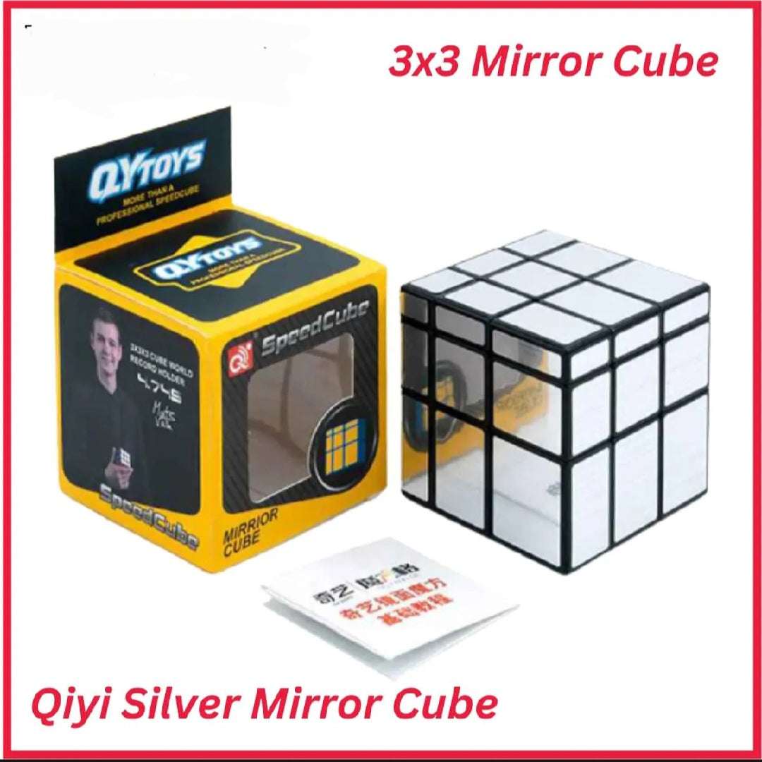 Original Qiyi Mirror Cube 3x3 Silver Sticker Less Qiyi Warrior S Best Quality Fast Speed Magic Rubik Speed Cube Educational Puzzle Toys