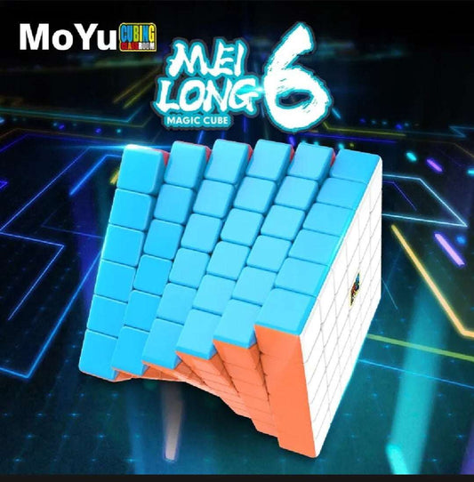 Original 6x6 Moyu Meilong Fast Speed Cube Stickerless Magic Cube Puzzle Educational Toy