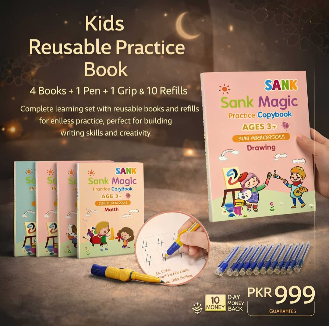 Sank Magic Book for kids ( 4 books + Magic Pen & 10 refills)